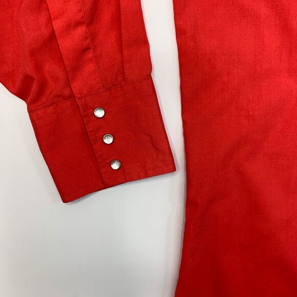 Ely Cattleman Western Shirt Mens 17.5 Watermelon Snap Button Long Sleeve Cowboy - Picture 3 of 11